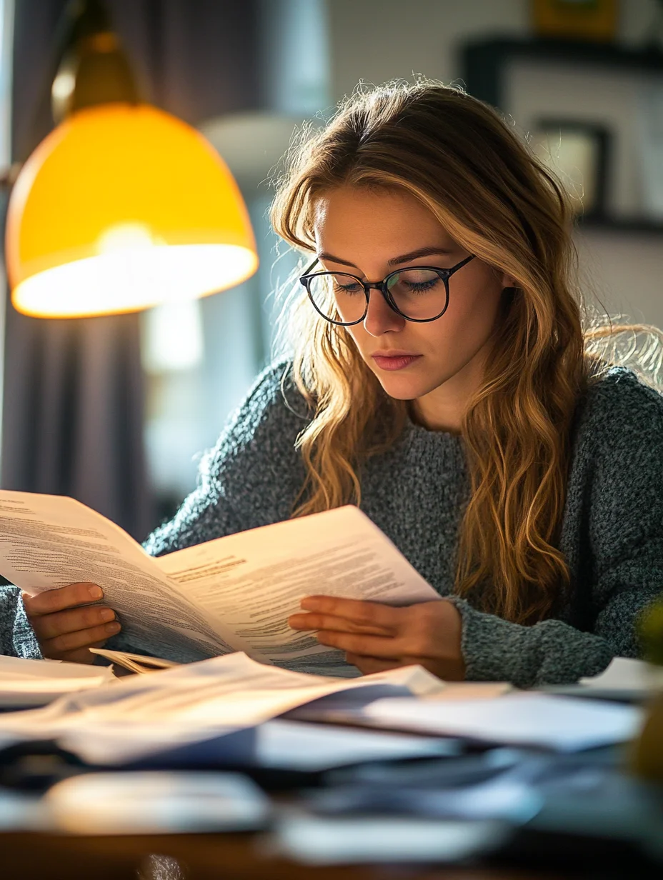 Woman researching loan alternatives at desk