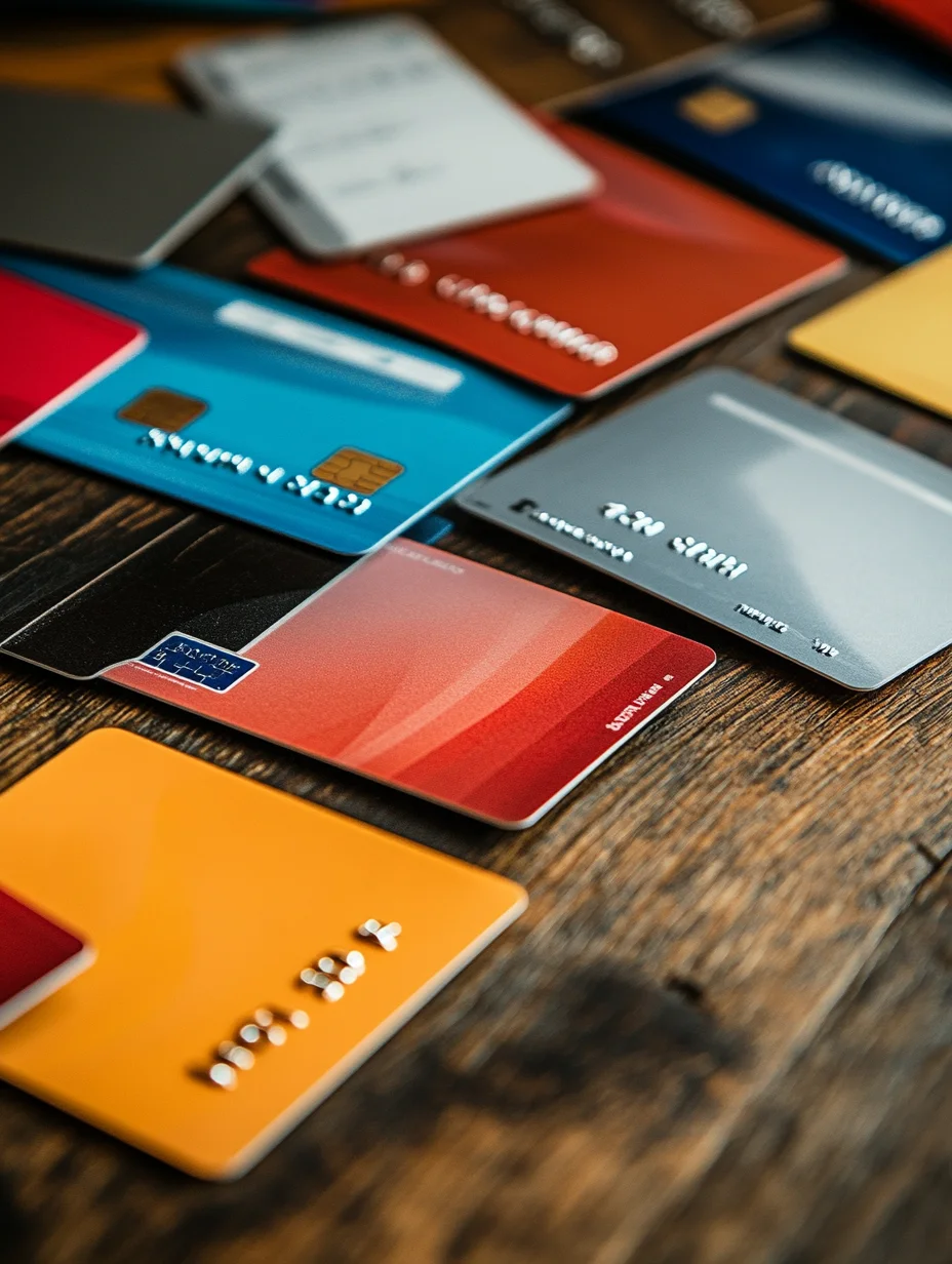 Multiple financial options spread on table