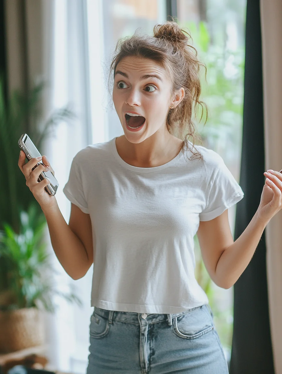 Woman receiving loan approval good news
