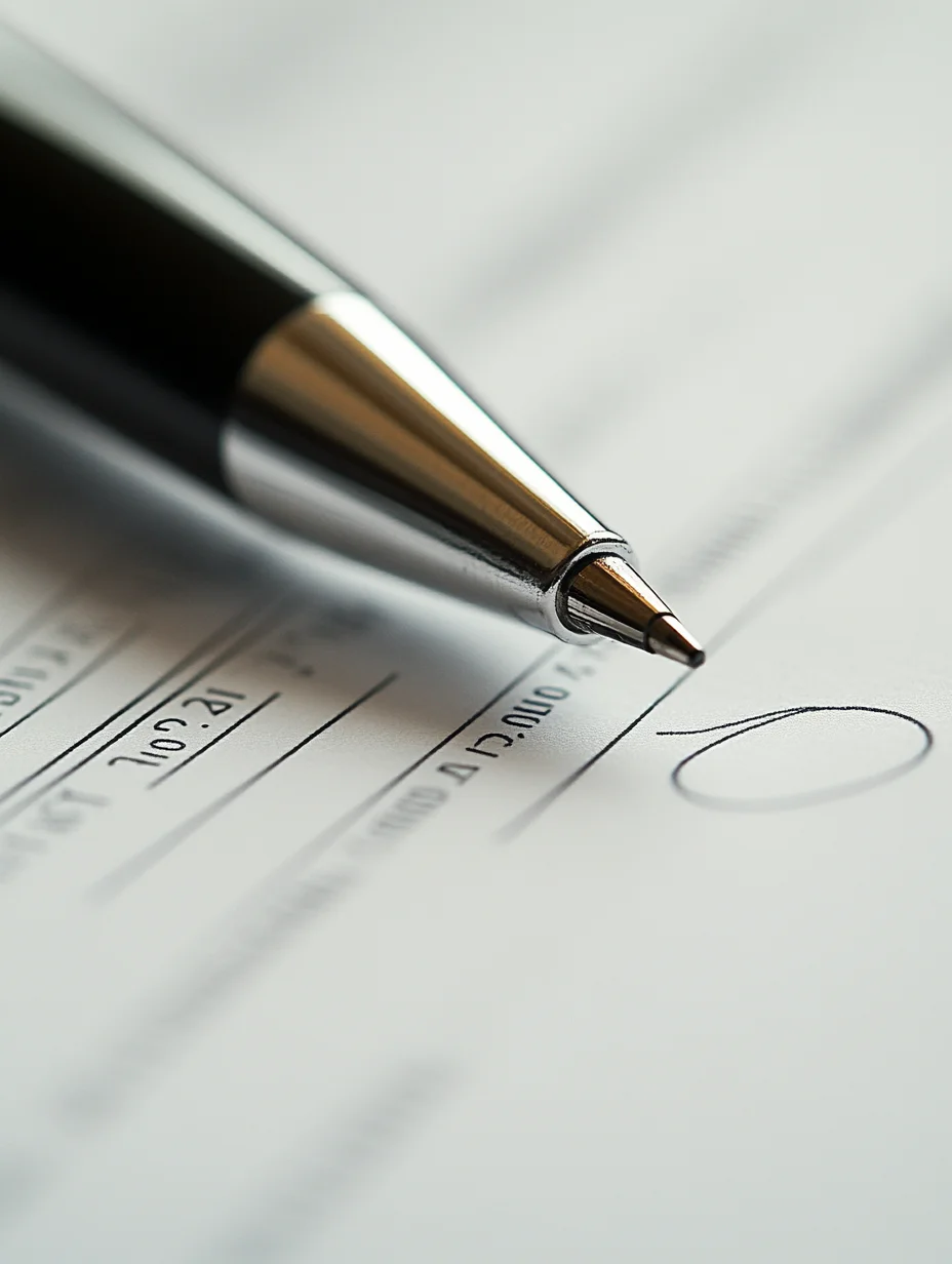 Pen circling payment amount on loan schedule